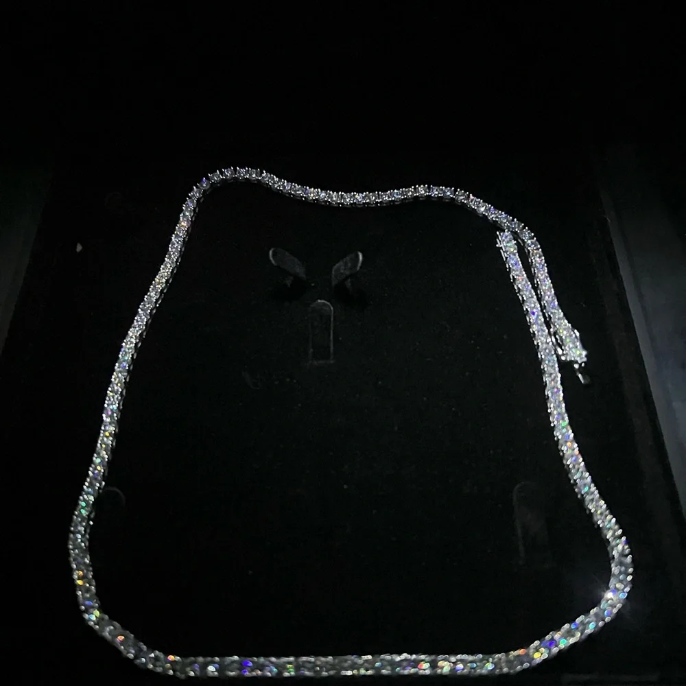 4mm 22inch vvs moissanite tennis chain pass diamond tester💎 - Picture 1 of 1